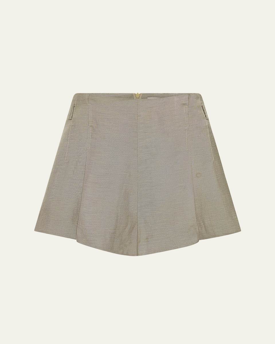 Melange Paper Bag Shorts